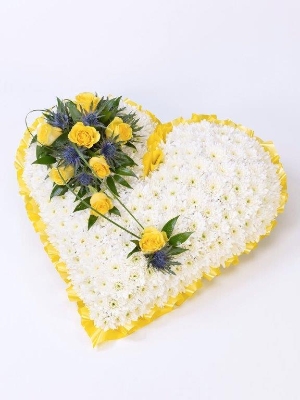 yellow and white heart