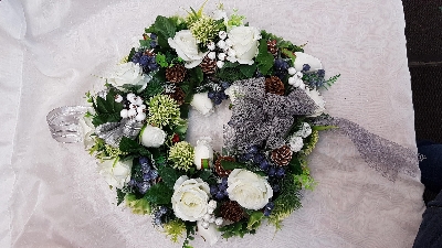 Silk door wreath 2