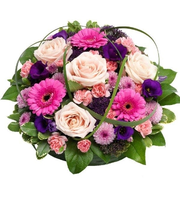 Pink and purple posy