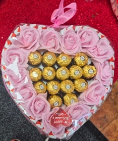 Pink chocolate heart